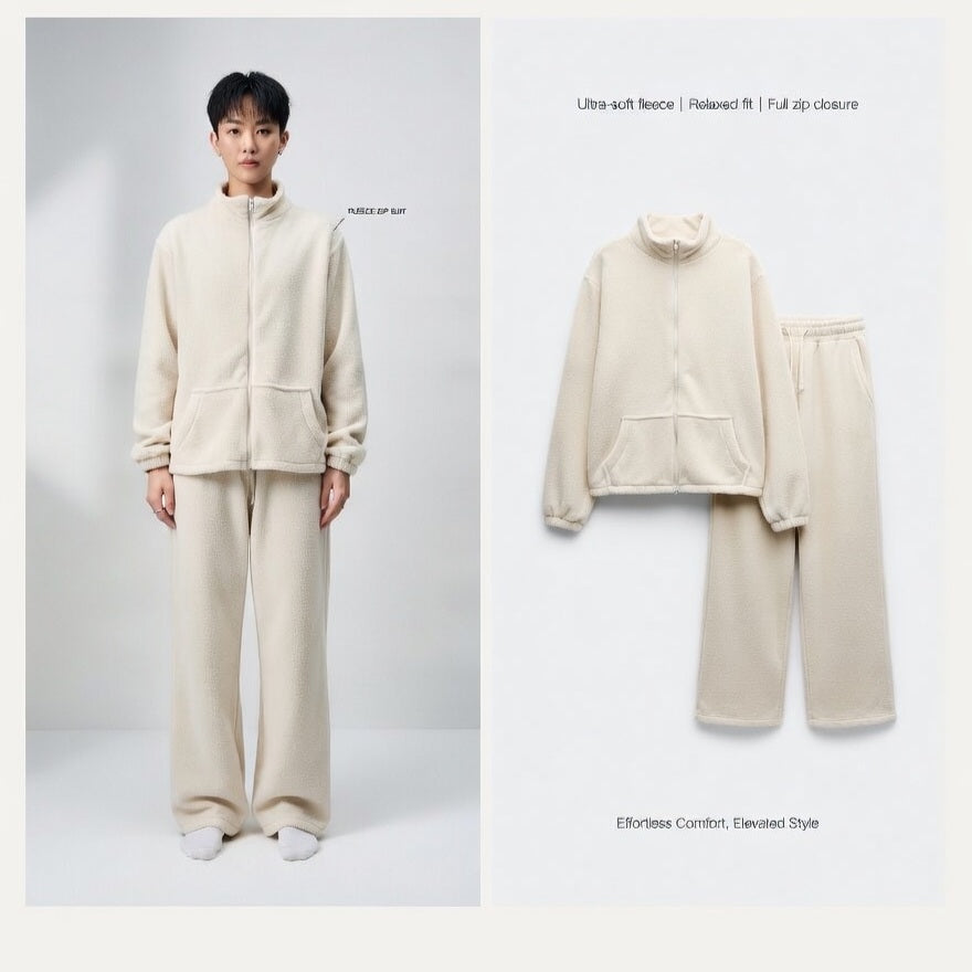 Couples Fleece Pajamas – Warm & Soft Matching Set