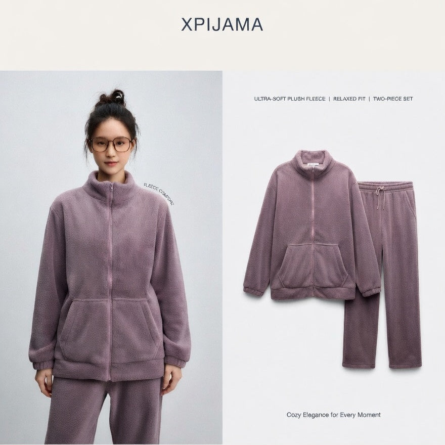 Couples Fleece Pajamas – Warm & Soft Matching Set