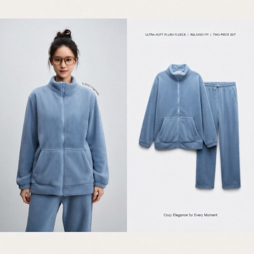 Couples Fleece Pajamas – Warm & Soft Matching Set