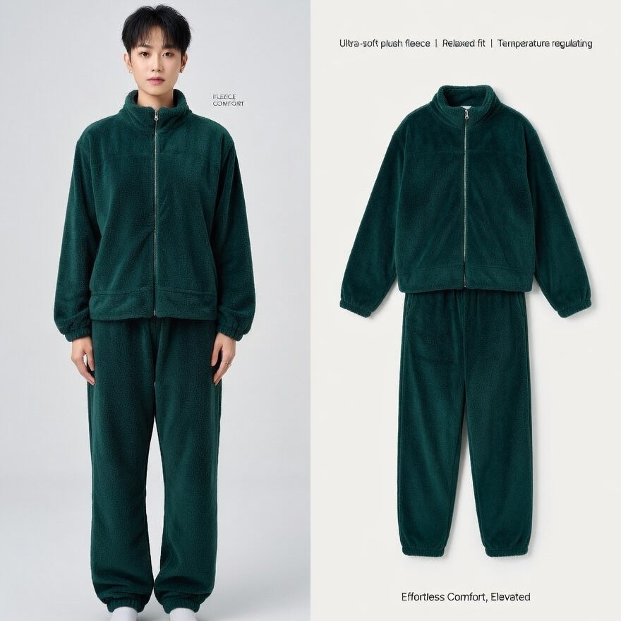 Couples Fleece Pajamas – Warm & Soft Matching Set