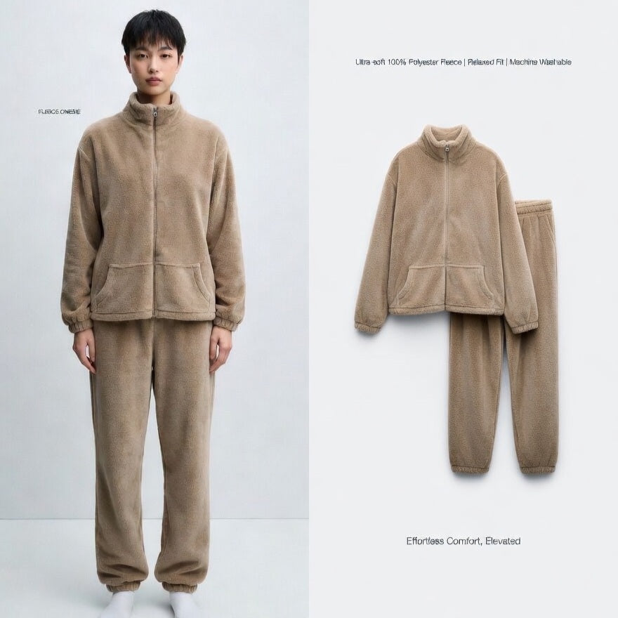 Couples Fleece Pajamas – Warm & Soft Matching Set